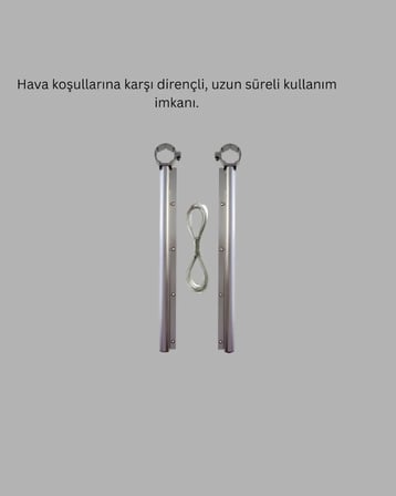 Kare Küpeşte Uyumlu Balkon Çamaşır Askısı 25x60 cm Beyaz Pratik