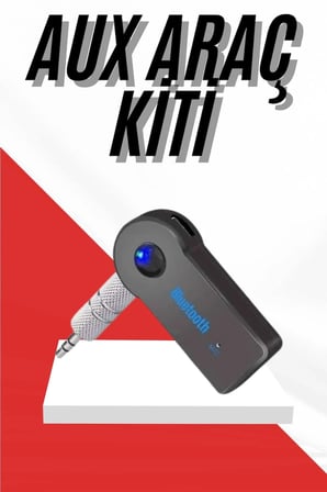 Tüm Cihazlara Uyumlu Bluetooth Aux Araç Kiti Siyah