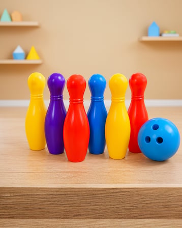 Çocuklar İçin Renkli Bowling Oyuncak Seti