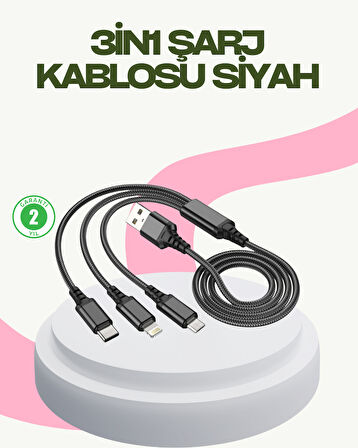 Hızlı Şarj Destekli Çoklu Şarj Kablosu – Seyahat ve Günlük Kullanım