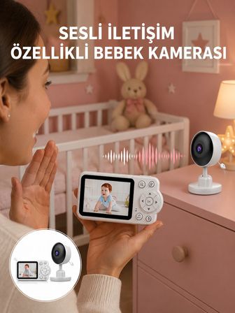 2.8 İnç Ekranlı Bebek Kamerası Gece Görüşlü ve Sesli İletişim Yeni Nesil -