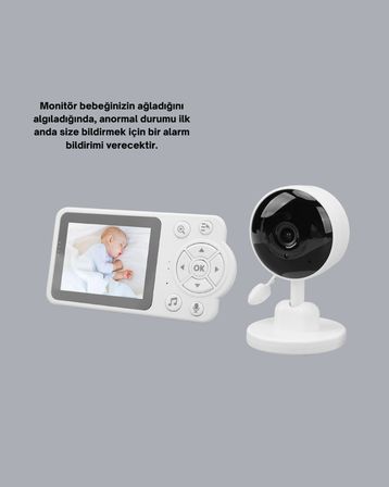 2.8 İnç Ekranlı Bebek Kamerası Gece Görüşlü ve Sesli İletişim Yeni Nesil -