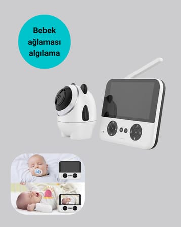 Görüntülü Bebek Monitörü 4.3 İnç Ekran ve Sesli İletişim -