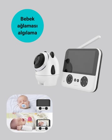 Uzaktan Kontrollü Bebek Kamerası Ninni ve Zoom Özellikli -