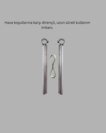 Kare Küpeşte Uyumlu Balkon Çamaşır Askısı 25x60 cm Beyaz Pratik -