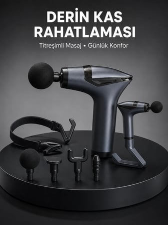 Taşınabilir 3in1 Masaj Aleti Şarjlı Titreşimli Esneme Bantlı Yeni Nesil