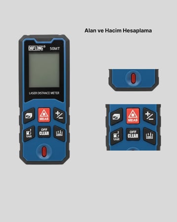 Dijital Lazer Mesafe Ölçüm Cihazı İnşaat ve Ev Kullanımı Yeni Nesil