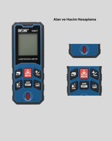 Profesyonel Lazer Metre Hassas Ölçüm ve Dijital Ekran Yeni Nesil