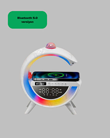 7 Ses Efektli RGB Işıklı FM Destekli Kablosuz Şarjlı Bluetooth Hoparlör