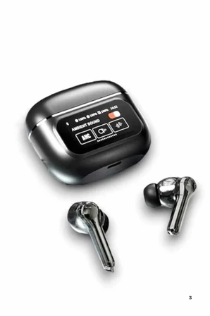 Yeni Nesil ANC Özellikli Çağrı Cevaplayan Dokunmatik Ekranlı Bluetooth Kulaklık Siyah Yeni Nesil