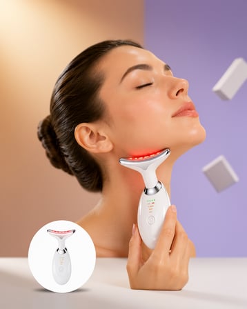LED Işık Cilt Bakım Aleti 7 Renk USB Şarjlı