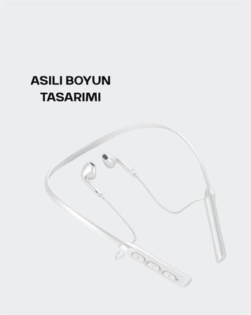 Uzun Pil Ömürlü Kablosuz Kulaklık – Boyun Askılı, 100 Saat Kullanım -
