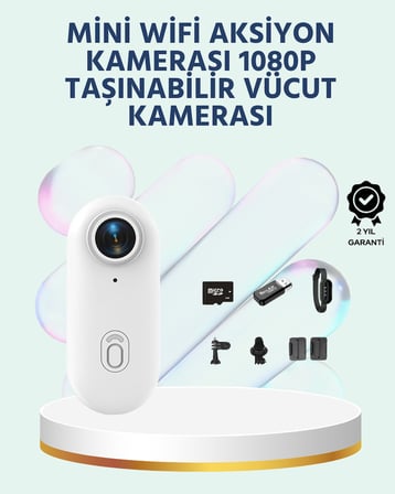 Geniş Açı Lensli WiFi Spor ve Vlog Kamerası -