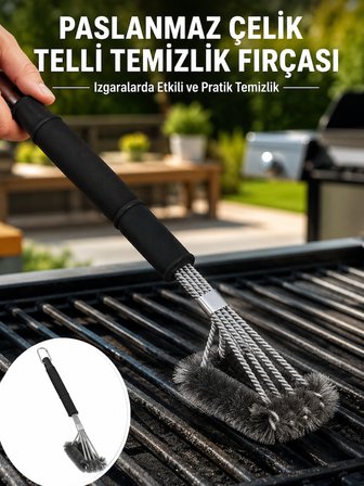 Izgara ve Barbekü Temizleme Fırçası Dayanıklı Tasarım Yeni Nesil -