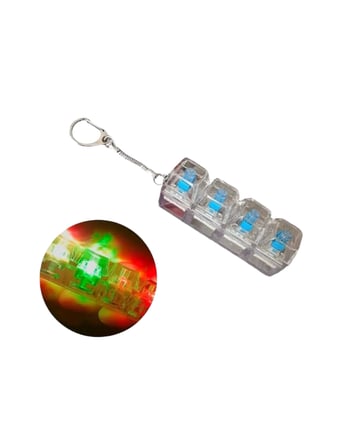 Işıklı Mekanik Tuş Anahtarlık Klik Sesli Stres Oyuncağı Fidget -