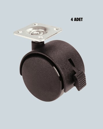 Kilitli Mini Tekerlek Ayak 4 cm 4'lü Set