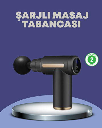 Sporcu Kas Masaj Tabancası 6 Kademe Güçlü Titreşim 4 Başlık Şarjlı Masaj Aleti