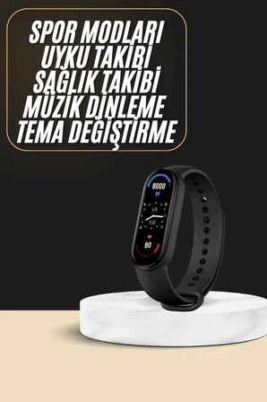 Akıllı Bileklik Android ve İOS Uyumlu Bildirim ve Çağrı Görme Spor Takibi -