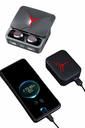 Kablosuz Bluetooth Kulaklık Powerbank Özellikli Göstergeli Hd Mikrofon -