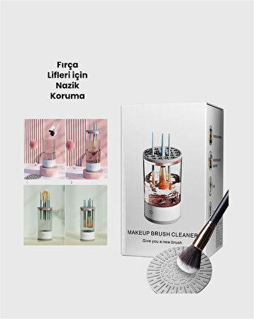 USB Şarjlı Derin Temizlik Makyaj Fırçası Yıkama Makinesi