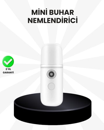 Kablosuz Şarjlı Mini Buhar Nemlendirici – Cilt ve Ortam İçin Taşınabilir Akıllı Cihaz -