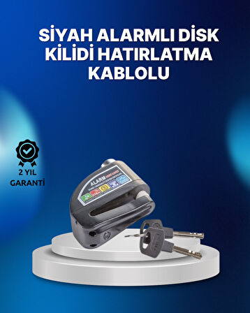 Suya Dayanıklı 110dB Alarmlı Çelik Disk Kilidi