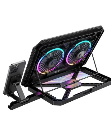 Ayarlanabilir Laptop Soğutucu Çift Fan RGB Işıklı Sessiz Çalışan