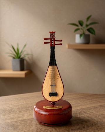 Müzik Kutusu Lüt Şeklinde Ahşap Tasarım