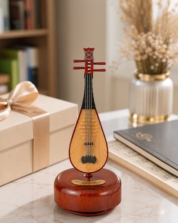 Dekoratif Müzik Kutusu Enstrüman Figürlü Melodi Çalan