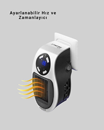 Düşük Enerji Tüketimli Mini Isıtıcı Ayarlı Termostatlı