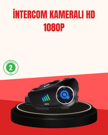 Q28 Kameralı Motosiklet Kask Kulaklık Bluetooth 5.3 Su Geçirmez 1080P HD -