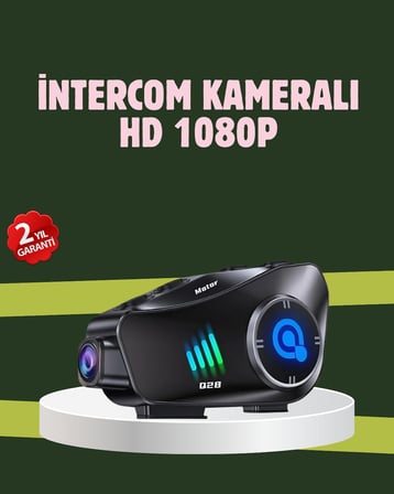Q28 Full HD Kameralı Motosiklet Kask Kulaklığı – 45 Saat Müzik, IPX6 Su Geçirmez -