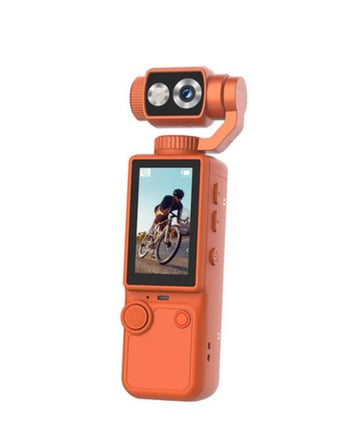 Taşınabilir 4K Gimbal Kamera 180 Derece Döner Lens Stabil Video Çekim Özellikli -