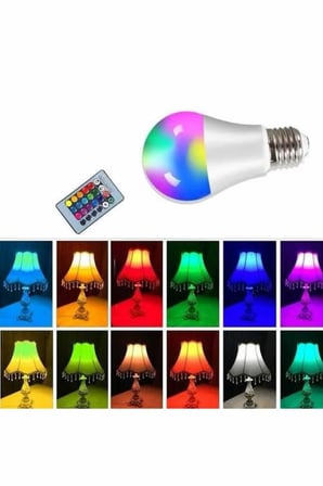 Ambiyans Aydınlatma RGB Led Lamba Kumandalı Renk Değiştirebilen -