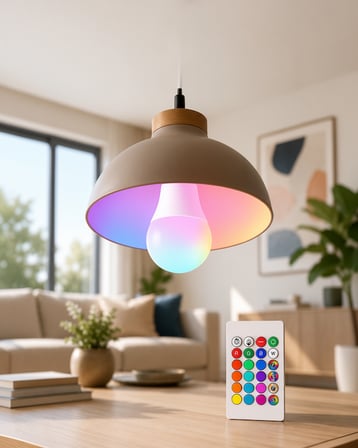 RGB LED Lamba Kumandalı E27 10W