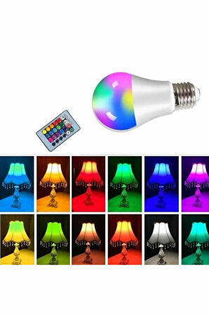 Ambiyans Aydınlatma RGB Led Lamba Kumandalı Renk Değiştirebilen