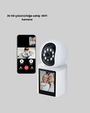Akıllı Ev Güvenlik Kamerası 2K Ultra HD Hareket Algılama ve Çağrı Özellikli