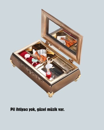 Balerinli Müzikli Takı Kutusu Piyano Tasarım Kız Çocuk Hediyelik -