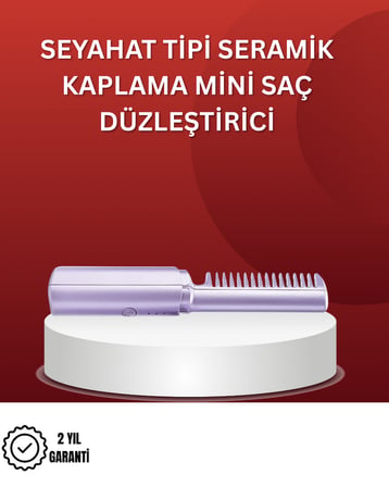 Isıtmalı Saç Düzleştirici Fırça – Kablosuz ve Hafif Tasarım -