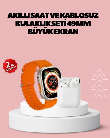 Watch 9 Max Akıllı Saat 45 mm Geniş Ekran Kulaklık Seti -