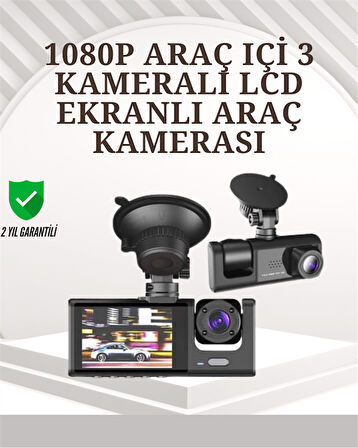 TA-01 1080P Ön 720P Arka ve İç Kamera Sistemli DVR