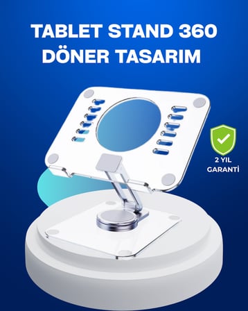 Katlanabilir Tablet Standı Ayarlanabilir Kaymaz Şeffaf Tasarım -