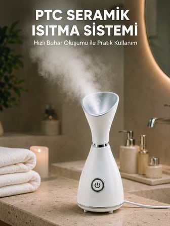 Nano İyonik Cilt Bakım Buhar Makinesi PTC Isıtma Sistemli -