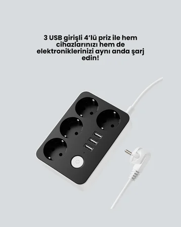 4’lü Priz U314 -