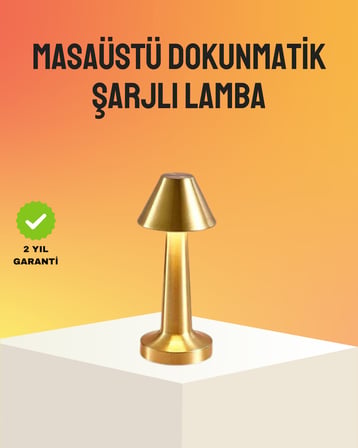 Modern Metal Masa Lambası 3 Işık Renkli Kademesiz Parlaklık Ayarlı -