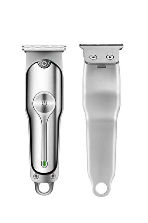 Paslanmaz Çelik Bıçaklı Kablosuz Şarjlı Dijital Göstergeli Tıraş Makinesi
