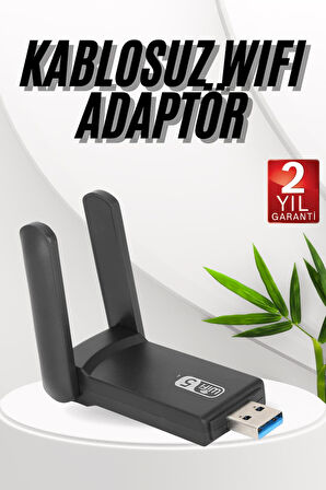 Wifi Adaptörü Bt5.0 Wifi 2'si Bir Arada Çift Bantlı Çift Anten