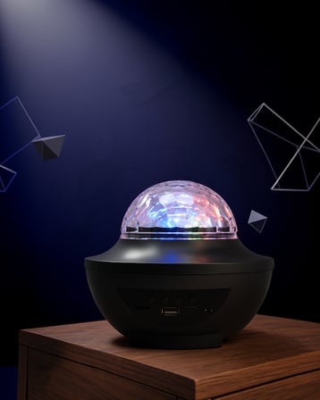 Işıklı Disko Topu Bluetooth Hoparlör Renkli Projektör