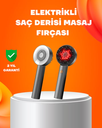 Kırmızı Işık Terapi Saç Derisi Masaj Tarağı 3 Modlu Yağ Hazneli -