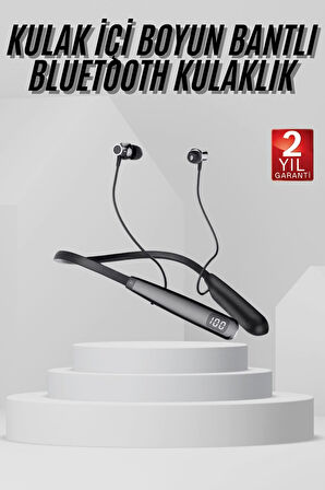 Boyun Askılı 100 Saat Kablosuz Kulaklık Göstergeli Bluetooth Kulaklık
